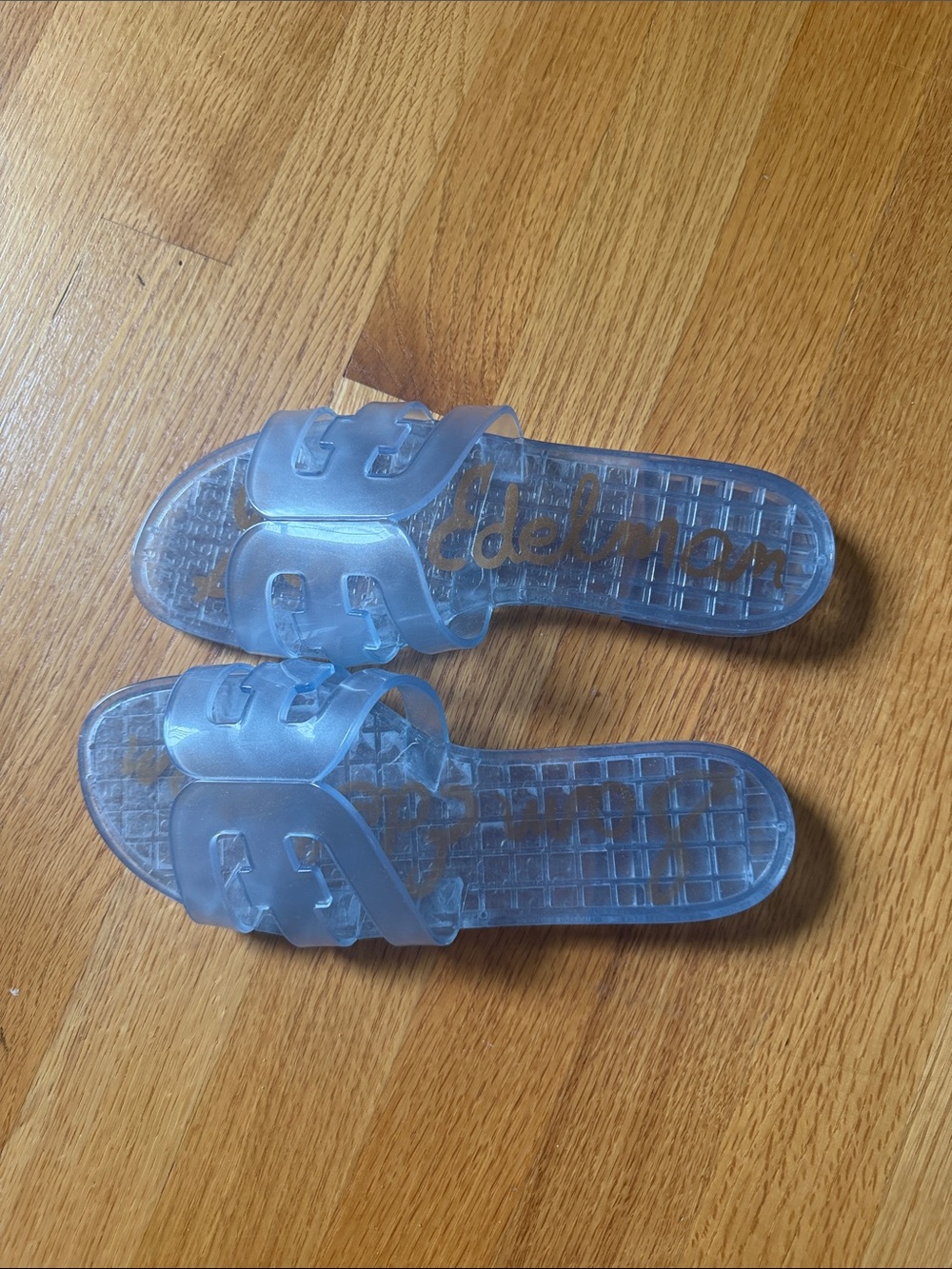 Womens Sam Edelman light blue  Jelly Slide Sandals